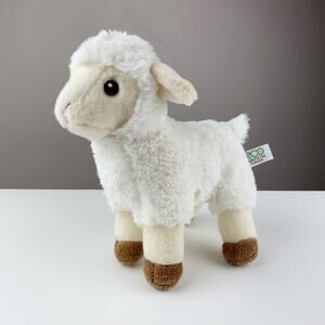 Eco Nation by Aurora Plush Lamb Sheep Stuffed Animal Stands Up 8”